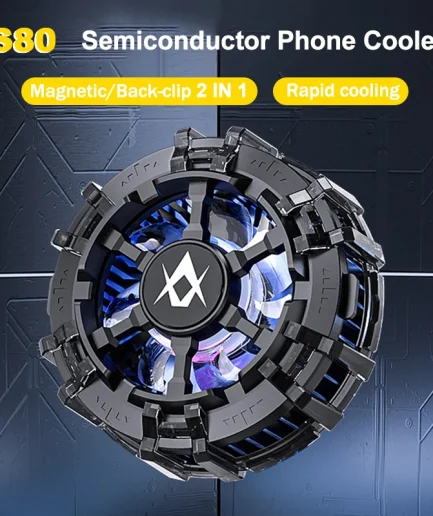 JS80 Mobile Phone Cooler Magnetic/Back Clip 2 in 1 Semiconductor Cooling Fan For IPhone Android Cool Radiator (Random Color)