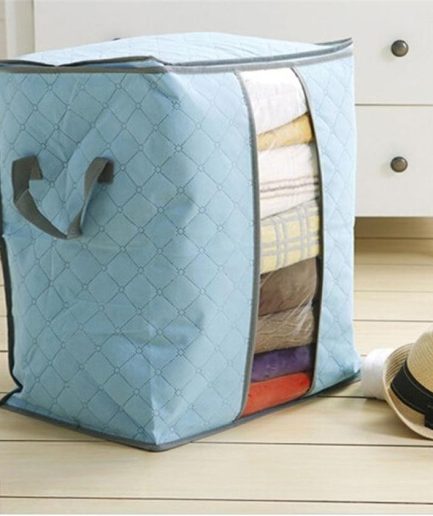 New Waterproof Home Storage Foldable Bag Oxford Cloth Bedding Suits Pillows Organizer Zipper Bag (Random Color)