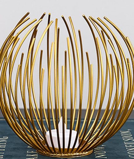 Metal Candle Holder | Iron Geometric Candle Stand For Home Decor
