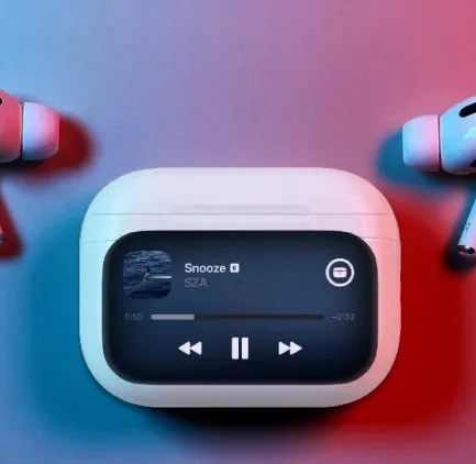 Airpods lcd a9 With Digital Display - ANC And Transparency- Touch Volume Control - Digital Screen - Smooth Display - Games (Color White)