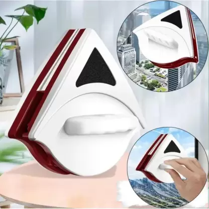 Magnetic Window Cleaner | Triangle Double Sided Magnetic Glass Cleaning Brush(random color )