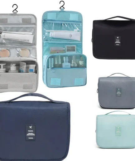 Hanging Travel Toiletry Bag Waterproof Travel Makeup Cosmetic Organizer (random color)