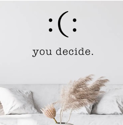 You Decide Motivational Qoute Wall Decal For Room And Gym