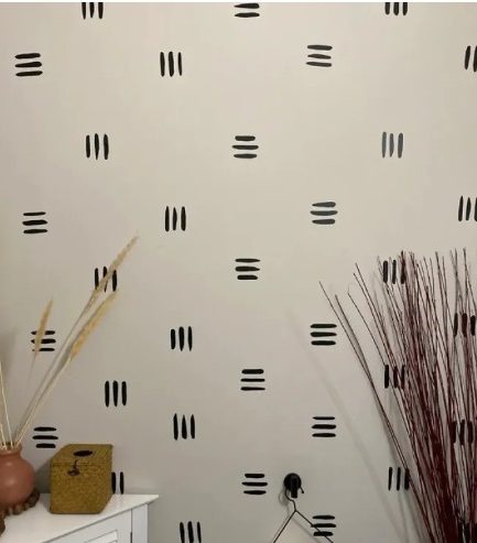 3 line Wall vinyl sticker for living room, kitchen, Bedroom - Wall and furniture decal | Wall art home decoration items | set of 28 | 3.3" each line