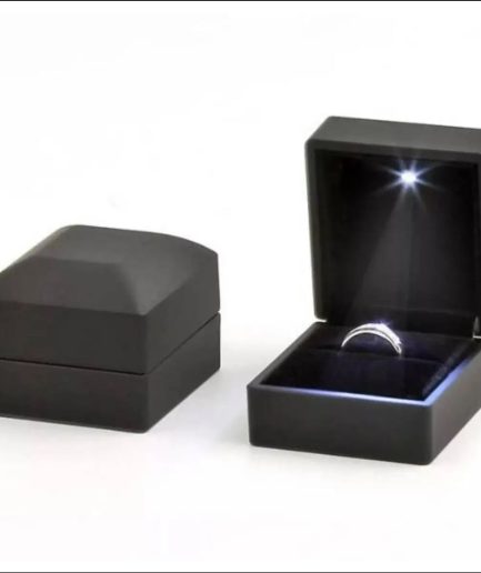 Jewelry Box With LED Light For Engagement Wedding Rings Box | Festival Birthday Jewelry Ring Box (Box Only)