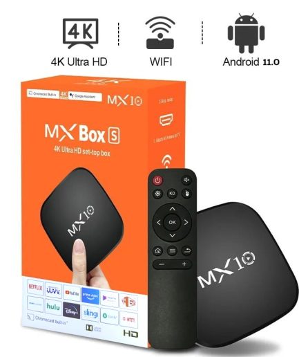MX10 Box S Android TV 11.0 Version 1+8GB
