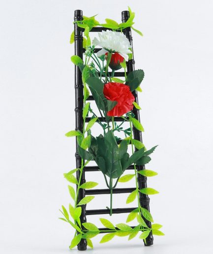 Decorative Plastic Stairs with artifical flowers