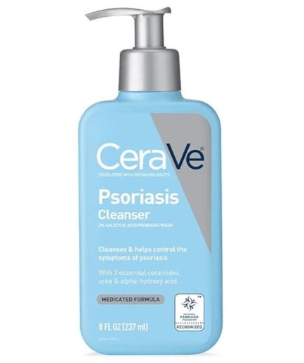 CeraVe Psoriasis Cleanser 237 ml | With Salicylic Acid for Dry Skin Itch Relief & Latic Acid for Exfoliation