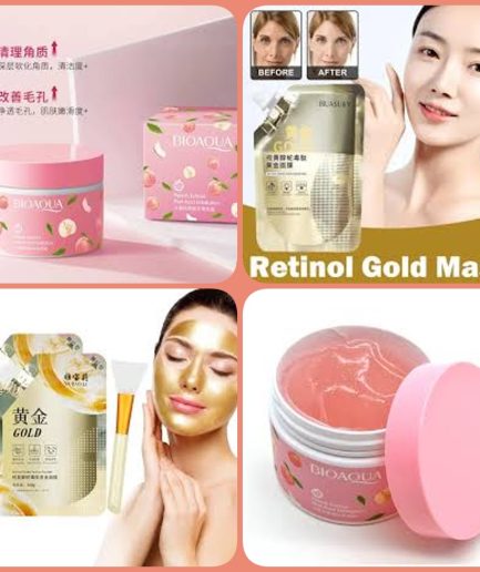 Deal pack of 2 peach cream Bio Aqua & gold mask