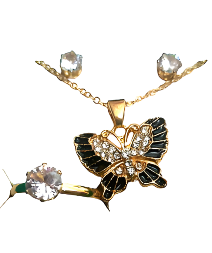 golden Butterfly Jewellery Set Earrings and rings Set for girls