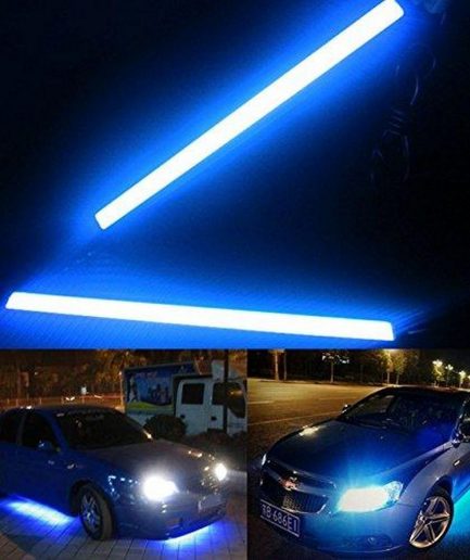 Blue LED Daytime Day Running Light for Bumpers (for all Cars and bikes) 2PCS