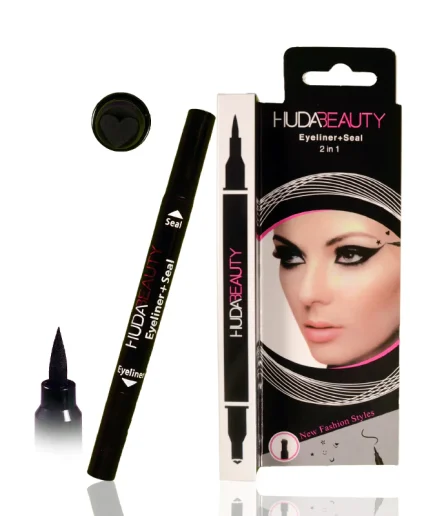 Hudabeauty Eyeliner / 2 in 1 Eyeliner Stamp - Stamp Eyeliner Pen - Stamp liner