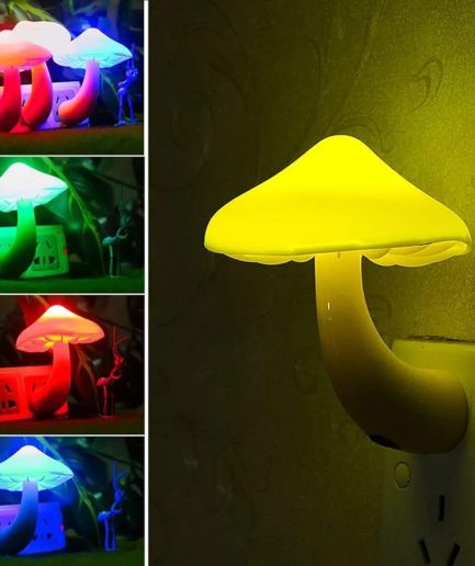 Mushroom Shape LED Night Light | Flower Lamp Bedroom Baby room Lamps For Family, Friend or Kids Gifts (Random colors)