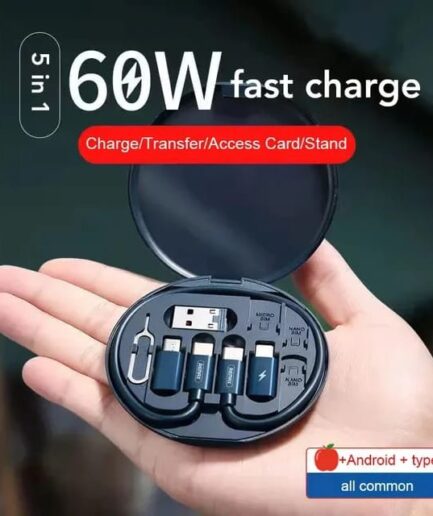 (5 in 1 ) Data Cable Set All Solutions in One / Data Cable Set 60w Fast Charging (random colors)