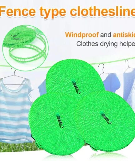 Plastic Cloth Hanging Rope Clothesline - 5 Meters (Random Color)