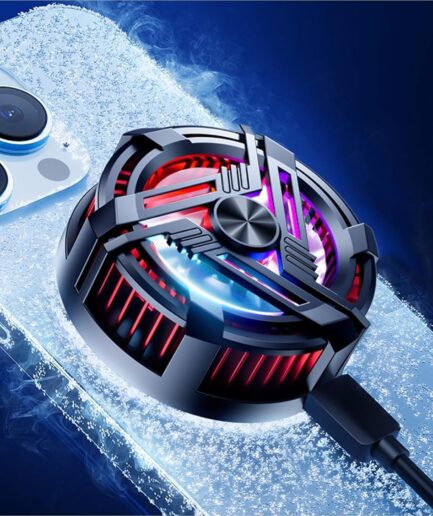 AL-02 Original Mobile Cooler Magnetic Phone Cooler Fan With RGB Lights Mobile Cooler With Semiconductor Cooling Chip, Cooler For Gaming