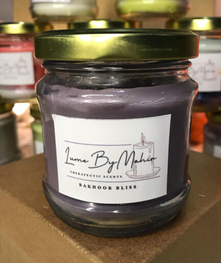 Bakhoor Bliss A Touch of Arabian Luxury – Handmade Oud & Amber Soy Wax Candle - 100 gram
