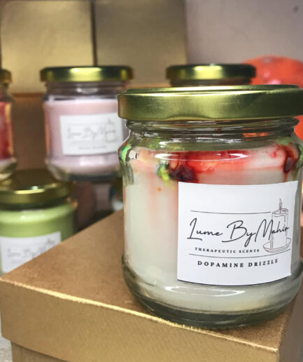 Dopamine Drizzle | Dopamine in Every Flick – Handmade Fresh Floral Soy Wax Candle - 100 gram