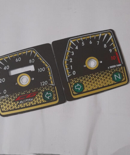 Speedometer Dial Plate For Gold Edition 125cc Motorcycle | Dial Plate for 125cc Bikes