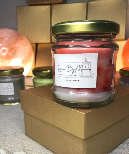 Sufi Rose Candle - A Divine Bloom of Spirituality and Love – Handmade Floral & Citrusy Soy Wax Candle - 100 gram