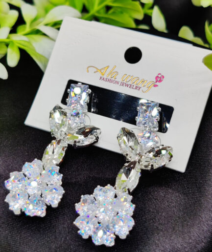 Imported Radiant Floral Elegance Drop Earrings - Dazzle with Every Step! ✨ | Artificial Earrings | Artificial Jewellery 