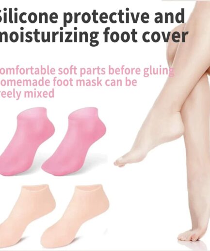 Silicone Jelly Socks Gel Moisturizing Socks Foot Care Protector Silicone Moisturizing Gel Heel Socks 1 Pair - Silicone Heel Pad Waterproof For Foot Care - Multi-Purpose Socks