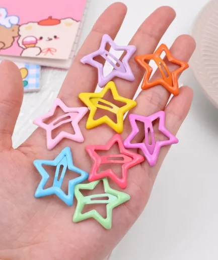 Pack Off 06  Star Design Girl Hair Clip | Hair Clip For Women | Best Quality Hair Clip ( Random Color )