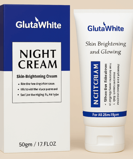 Gluta White Night Cream – Advanced Skin Brightening, Nourishing & Anti-Aging Formula (50ml)
