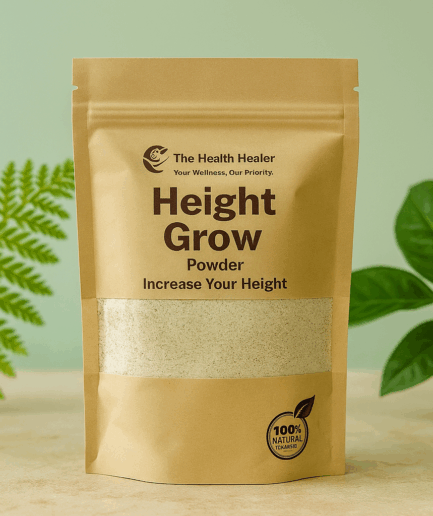 The Health Healer Height Grow Powder – 100% Natural Height Increase Supplement (60 Grams)