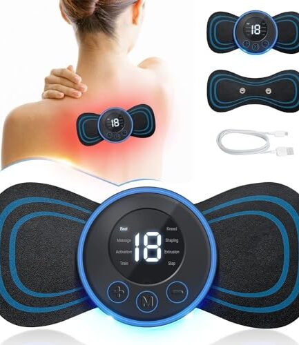 Wireless EMS Mini Body Massager – Portable Butterfly Massager with 8 Modes for Blood Circulation & Pain Relief