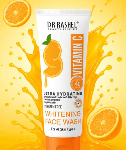 Dr Rashel Vitamin C Ultra Hydrating Whitening Face Wash – Brightening & Moisturizing Cleanser, 100ml (1 Pc)