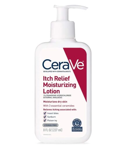 CeraVe Itch Relief Moisturizing Lotion – 1% Pramoxine Hydrochloride, Relieves Itching & Hydrates Dry Skin, 237ml