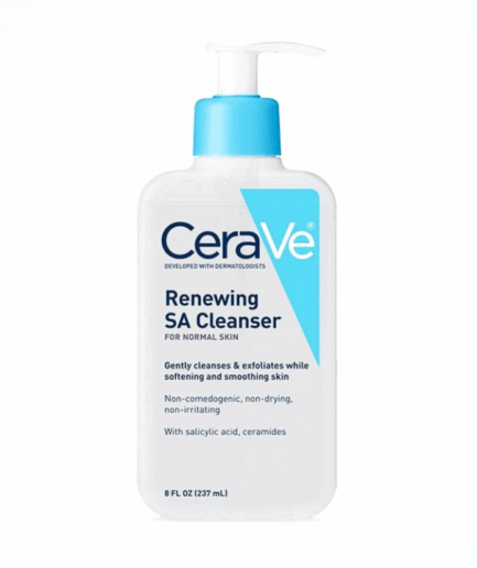 CeraVe Renewing SA Cleanser with Salicylic Acid – Exfoliating Face & Body Wash for Rough, Bumpy Skin (237ml)