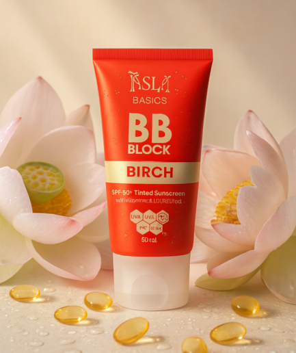 SL Basics BB Block SPF 50+ Tinted Sunscreen – Hydrating & Protective BB Cream with Vitamin E & Lotus Extract (50 ml)